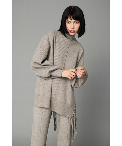 トップス ethnic fringe knit ethnic fringe knit