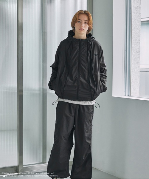 【別注】Reebokワッシャーナイロンフロント3ジップマウンテンパーカー黒M REEBOK | 【Reebok別注】ワッシャーナイロンフロント3ジップマウンテン