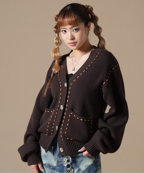 DANKE SCHON | DankeSchon/ダンケシェーン/WOMEN STITCH KNIT CARDIGAN