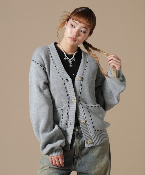 DANKE SCHON | DankeSchon/ダンケシェーン/WOMEN STITCH KNIT CARDIGAN