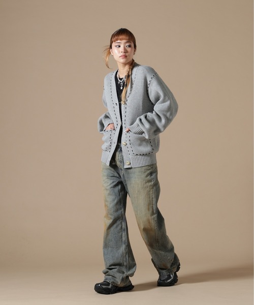 DANKE SCHON | DankeSchon/ダンケシェーン/WOMEN STITCH KNIT CARDIGAN
