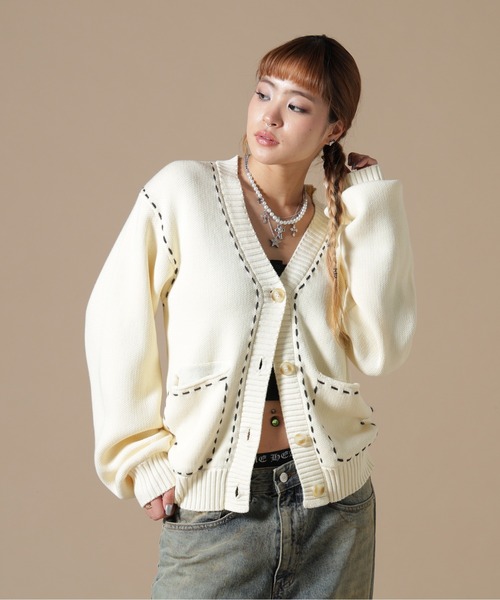 DANKE SCHON | DankeSchon/ダンケシェーン/WOMEN STITCH KNIT CARDIGAN