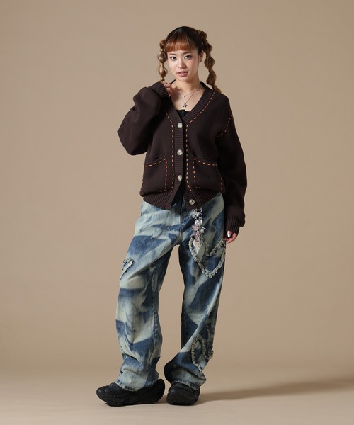 DANKE SCHON | DankeSchon/ダンケシェーン/WOMEN STITCH KNIT CARDIGAN