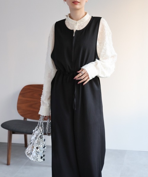パンツ CLANE  WOOL BUSTIER ALL IN ONE セール】WOOL BUSTIER ALL IN ONE（つなぎ/オールインワン