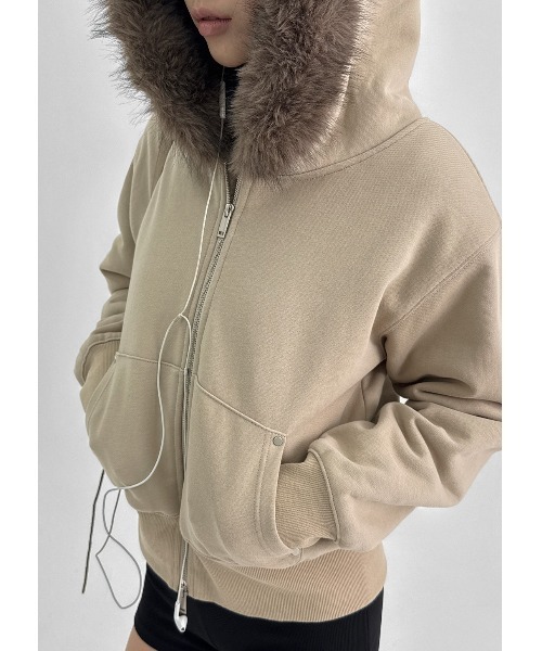 BLACKUP | [MADE] エクシブファーフードジップアップ - Buyee, an