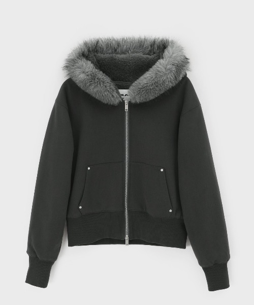 BLACKUP | [MADE] エクシブファーフードジップアップ - Buyee, an