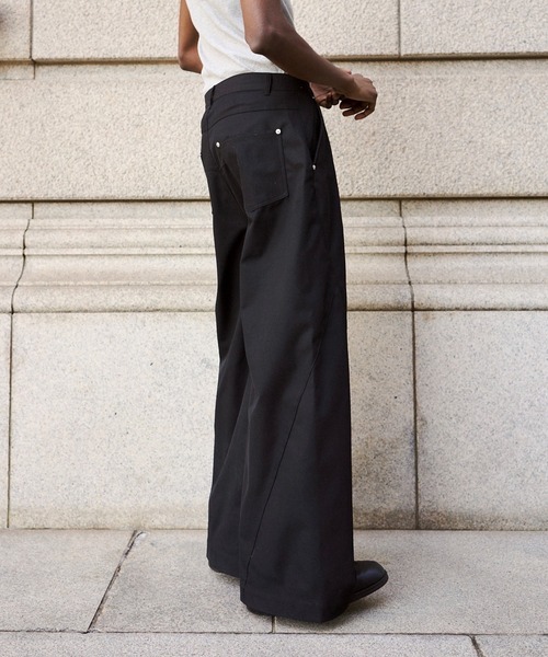 CAMPHOR WOOD | super wide baggy polyester slacks / スーパーワイド