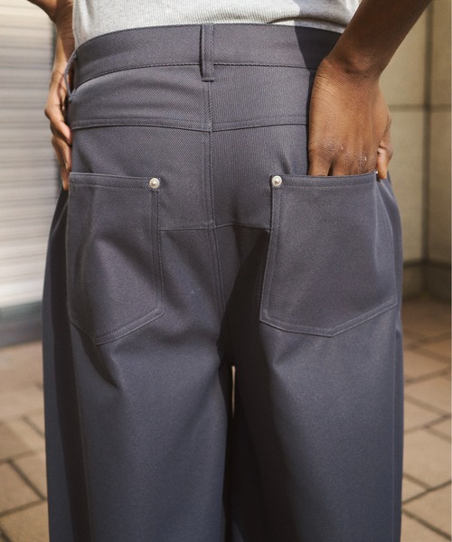 CAMPHOR WOOD | super wide baggy polyester slacks / スーパーワイド