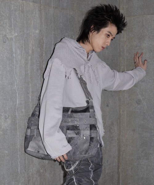 grancy クレイジーレイヤードデニムパンツデザインショルダーバッグ GRANCY | 【GRANCY】Crazy layered denim pants design shoulder bag