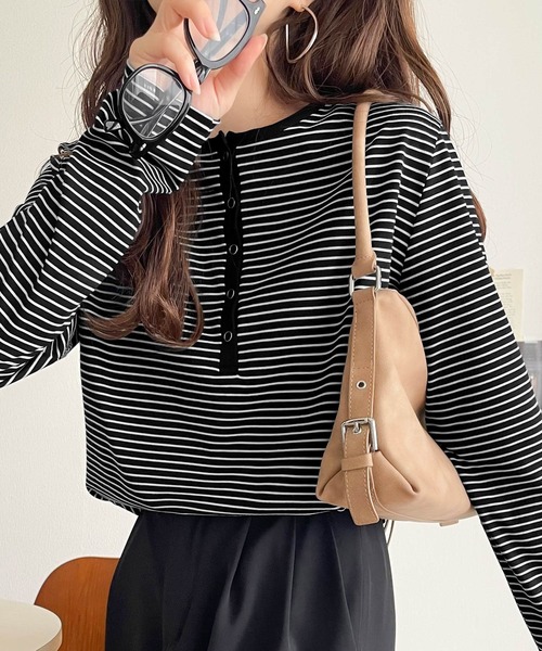 MAISON SPECIAL | Striped Lace Shirt/ワイドスカラップレースシャツ