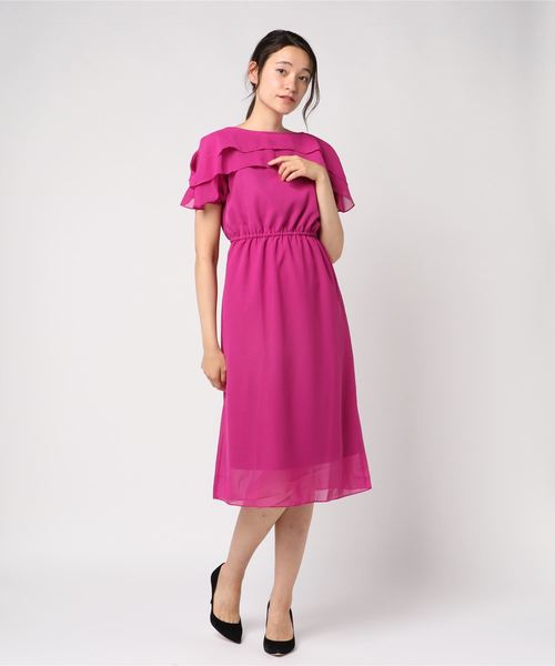 Kobe Lettuce ウエストゴムオープンショルダーフリルシフォンワンピース レディース E13 神戸レタス Buyee An Online Proxy Shopping Service Shop At Zozotown Bot Online