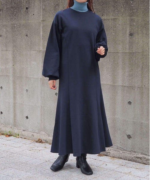 with CHANMOMO 黒 ハーフジップ ワンピース TIPTOP | 【Lサイズ