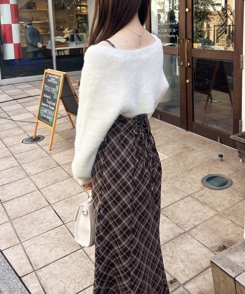 INGNI | 【WEB限定】シャギーニットボレロ＋マーメイドワンピース