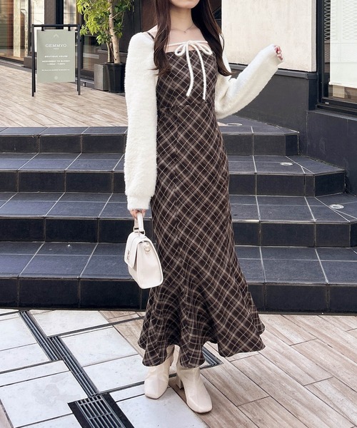 INGNI | 【WEB限定】シャギーニットボレロ＋マーメイドワンピース