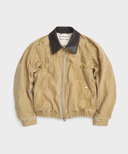 ジャケット・アウター NVRFRGT/Leather collar utility jacket NVRFRGT | 別注 Leather collar utility jacket - Buyee, an Online