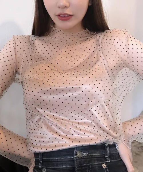 ACYM | Dot sheer high neck ブラウス - Buyee 通販購入サポート 