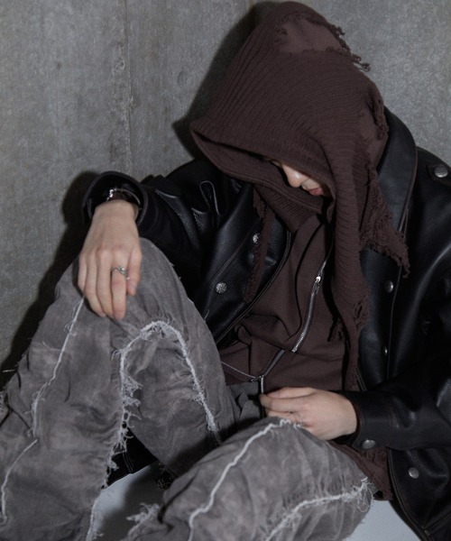 GRANCY | 【GRANCY】Knit Layered Design Zip Hoodie / ニット