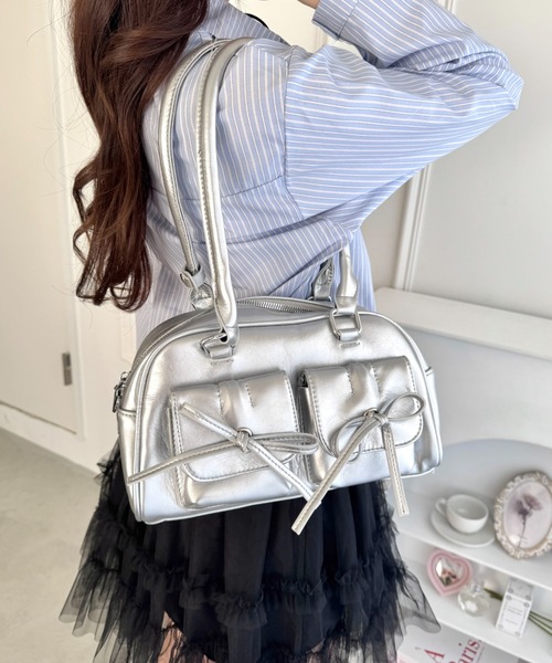 LOUEME | ダブルポケットリボンショルダーバッグ - Buyee, an Online