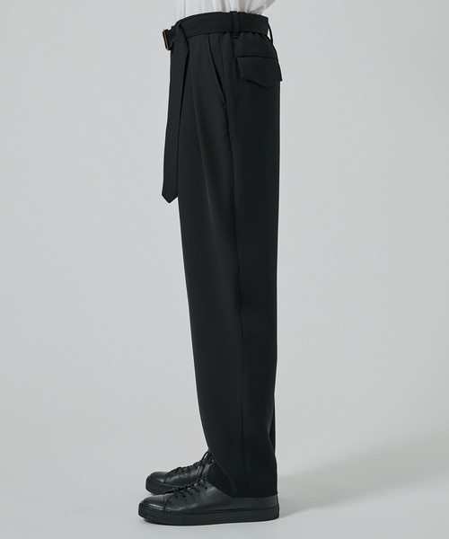 CULLNI クルニ 2Tuck Pants with Long Belt CULLNI | 【CULLNI】2Tuck Pants with Long Belt for STUDIOUS - Buyee