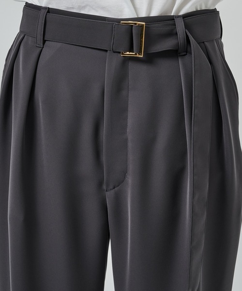 CULLNI | 【CULLNI】2Tuck Pants with Long Belt for STUDIOUS - Buyee