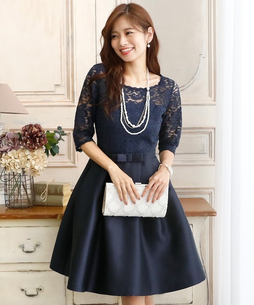 Pourvous レースクラシック ロングスカート 結婚式ワンピース 二次会 謝恩会 セレモニー大きいサイズ対応フォーマルパーティードレス Buyee An Online Proxy Shopping Service Shop At Zozotown Bot Online