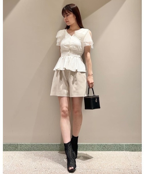 SNIDEL | ウエストシャーリングリボンカットプルオーバー - Buyee, an