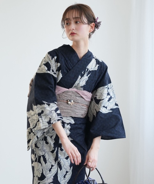 【ラスト1点】浴衣3点セット 国内染色 ニュアンスカラーレトロ* UTATANE | 選べる浴衣3点セット utataneオリジナル 国内染色