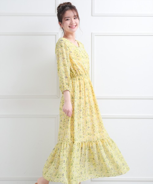 Clear フラワーロングワンピース 花柄 Buyee Servis Onlajn Proksi Magazin V Zozotown