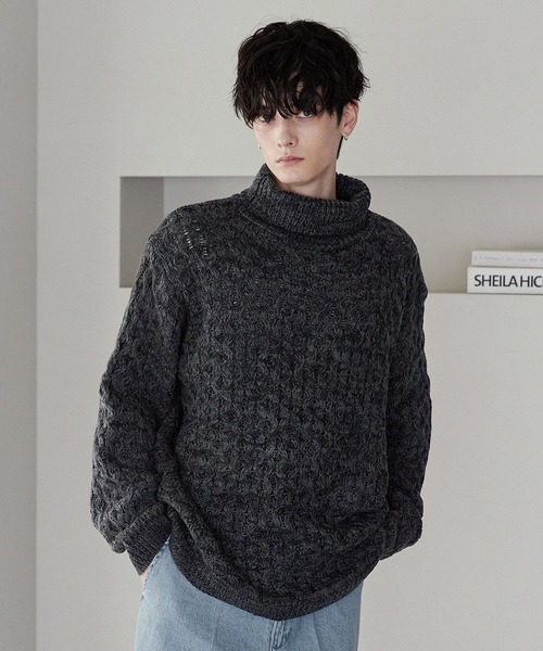 総柄 ペニーズ ビンテージ ハイ モック タートル ネック チャンピオン