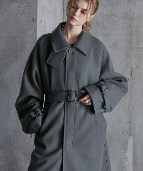 ANUKE | anuke Collarless Cocoon Coat 62520003 - Buyee, an Online