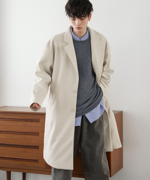 ASTRONOMY | ルーズベーシックメルトンチェスターコート - Buyee, an