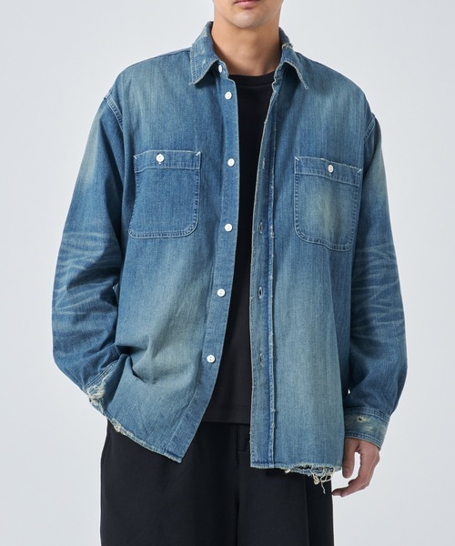 トップス marka DAMAGE SHIRT MARKA | 〈別注〉 DAMAGE SHIRT - Buyee, an Online Proxy