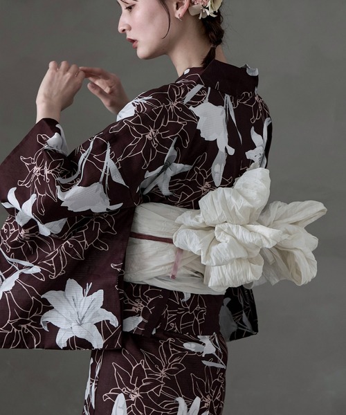 レディース浴衣♡歌舞伎浴衣♡注染♡手縫い♡日本舞踊♡粋 桜柄浴衣 浴衣 Misa do mignon 通販 19463680｜Creema(クリーマ)