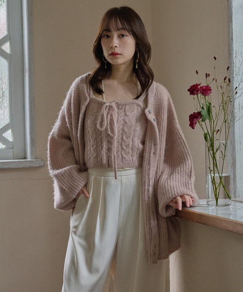 MIDEAL | spangle knit ensemble / スパンコールニットアンサンブル