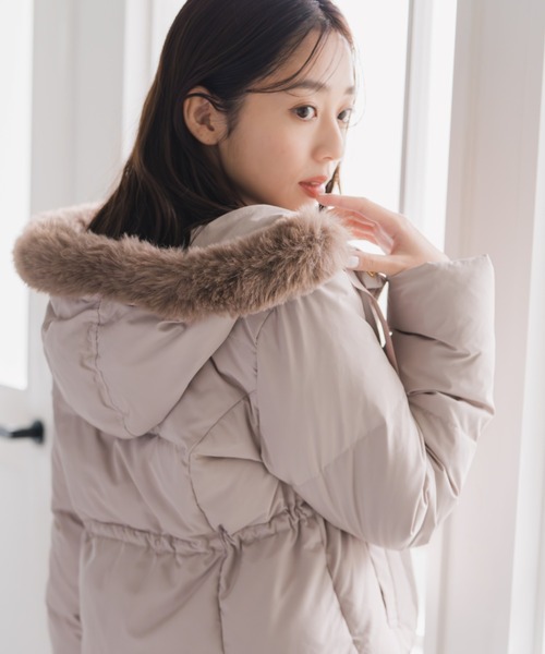 MISCH MASCH | 2025秋冬新作 グログランリボンフードショートダウン