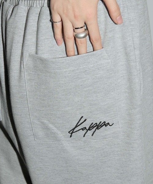 カッパ　KAPPA バックロゴ　刺繍ロゴ　切替　サイドライン　黒　白　XL程 セール】Kappa(カッパ)BANDA OMINI ロゴサイドライン パンツ
