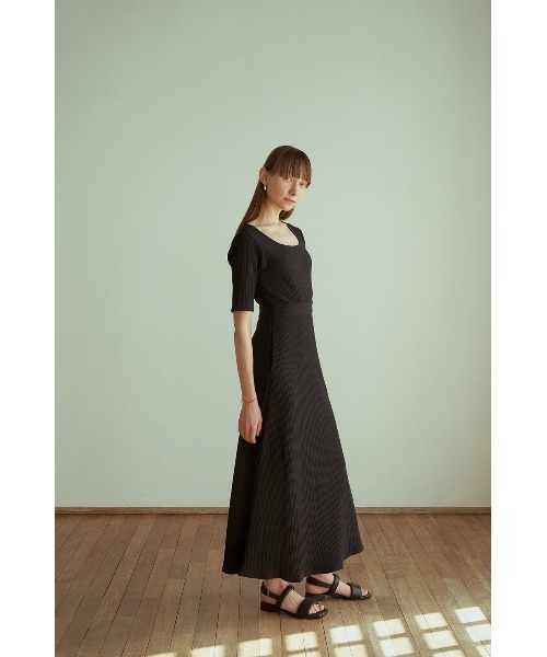 CLANE RIB CIRCULAR ONE PIECE サイズ2 クラネ CLANE（クラネ）の「RIB CIRCULAR ONE PIECE（ワンピース）」 - WEAR