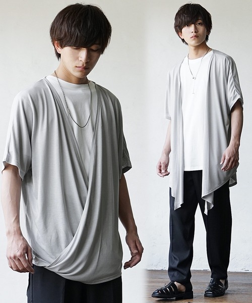 半袖カシュクールカーディガン MINORITY | 【MinoriTY】柔らか素材2WAYカシュクール カーディガン