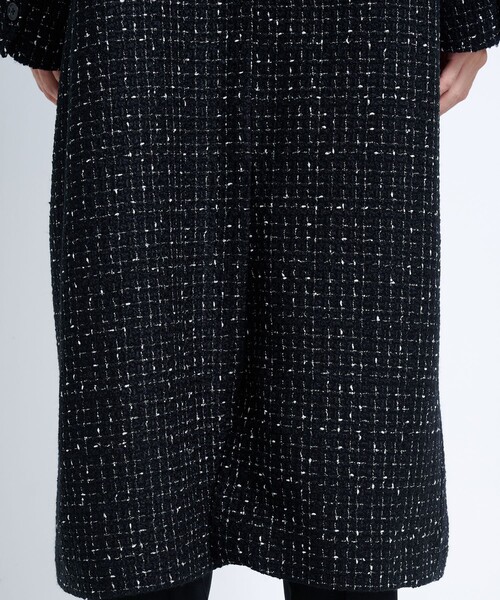 JUHA | 【JUHA/ユハ】LAME TWEED EXTREME OVER COAT - Buyee, an 