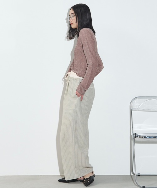 THE YON | 2WAYハートボタングリッターカーデトップス - Buyee, an