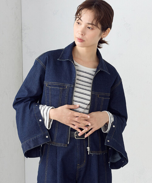 CLANE 息苦しかっ PADDED DENIM SKIRT インディゴ