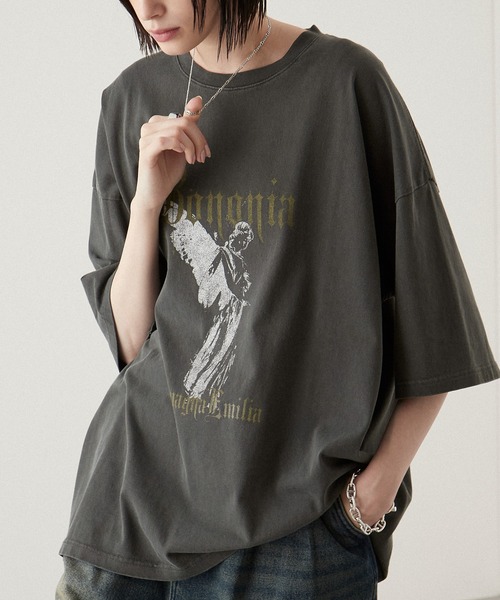 BLACKUP | [MADE] ルーブルオフショルダー半袖Tシャツ - Buyee