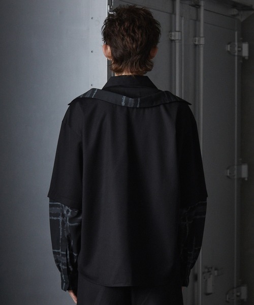 GRANCY | 【GRANCY】Layered Design Open Collar Shirt