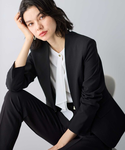 SUCRE ブラックフォーマル 3点セット ワンピース ノーカラー 