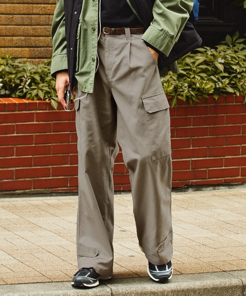 パンツ Emma ルーズフレアブーツカット ピンタックデニムパンツ EMMA CLOTHES