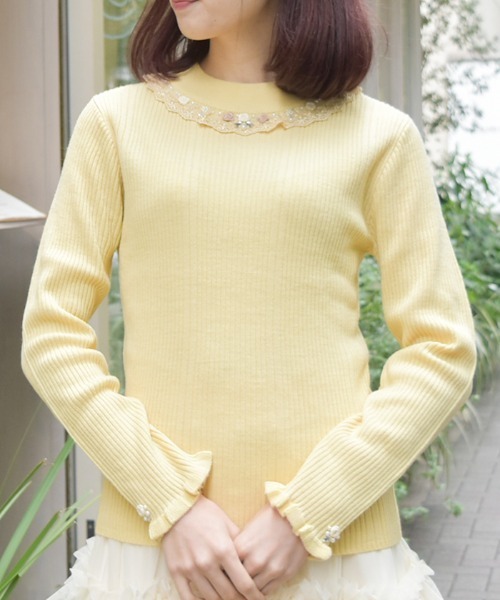 AXES FEMME | バラボトルネックリブプルオーバー - Buyee, an Online