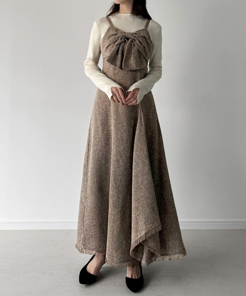 フリルパールビスチェ オケージョンドレス【atlo】 atlo パーティー