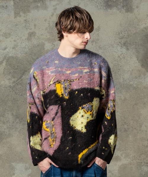 ■完売 4万6200円 glamb Knit mix riders L グラム □ 4万6200円 glamb Knit mix riders L