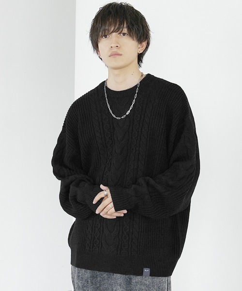 MINORITY | 【MinoriTY】袖ルーズシルエットケーブル編みニット 