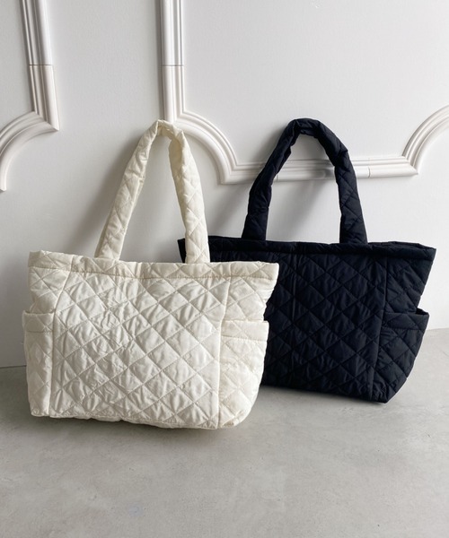 MYMOOD. | 【A4サイズ収納可】キルティングトートバッグ マザーズ